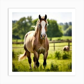 Horse Ranch Pony Animal Farm Nature Pet Farm Animal Summer Grass Head Mammal Green Mare (3) 1 Art Print