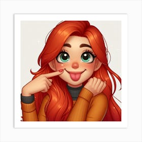 Redhead art Art Print