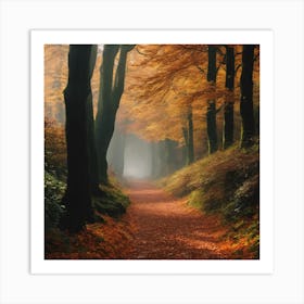 Autumn Forest Path 4 Art Print