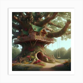 A Image Of An Never Before Seen Tree House Art Print