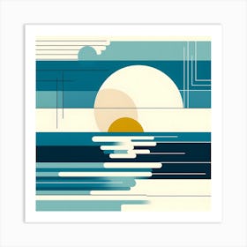 Sunset Over The Ocean 7 Art Print