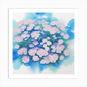 Dreamshaper V7 Abstract Art Water Colors Candytuft With White 0 (1) Art Print