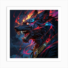 Demon Wolf Art Print