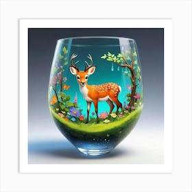 Deer In The Forest 3 Art Print