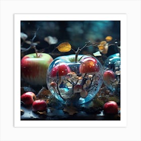 Apples In Glass Art Print