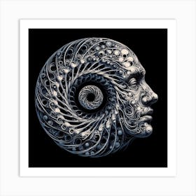 Spiral Head Art Print