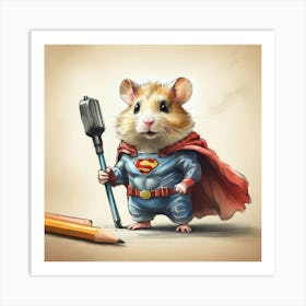 Super Hamster 4 Art Print