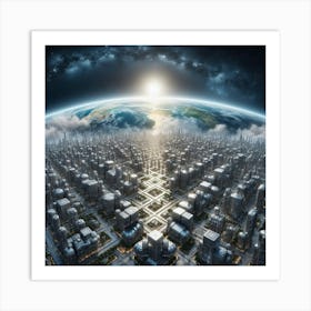 Futuristic City 155 Art Print