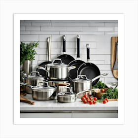 A Photo Of A Set Of Pots And Pans 3 Art Print