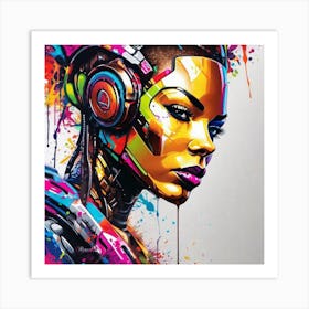 Splatter Girl 5 Art Print