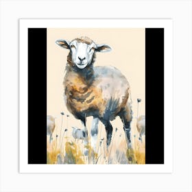 Sheep In The Field Art Print