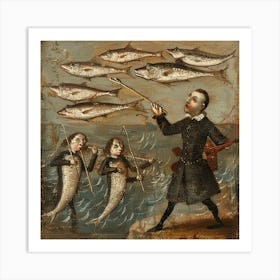 Musical Sardines Art Print