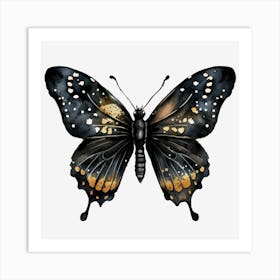 Black Butterfly Art Print