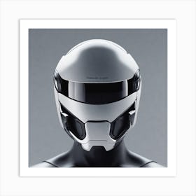 Create A Cinematic Apple Commercial Showcasing The Futuristic And Technologically Advanced World Of The Man In The Hightech Helmet, Highlighting The Cuttingedge Innovations And Sleek Design Of The Helmet And (16) Art Print