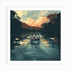 Rowing Art Print