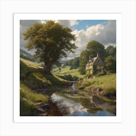 House In The Valley Art Print