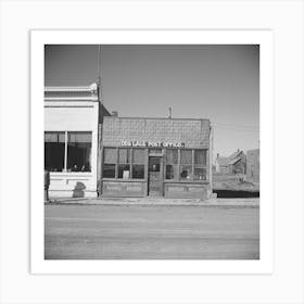 Post Office, Des Lacs, North Dakota By Russell Lee Art Print