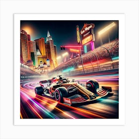 Racing in Las Vegas Art Print
