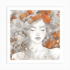 Autumn Girl Art Print