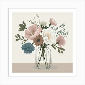 Flowers In A Vase 5 Art Print