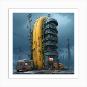 Chinese Hot Dog Building Art Print