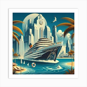 Disney Cruise Ship 1 Art Print