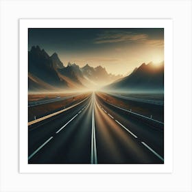 Road To The Mountains Art Print