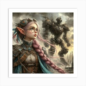 Steampunk Girl 1 Art Print