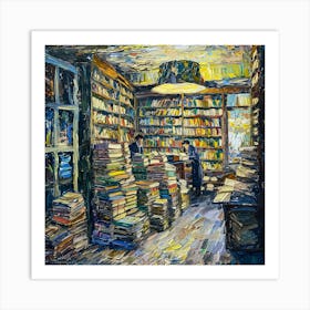 Van Gogh Style: The Old Bookshop Series 2 Art Print