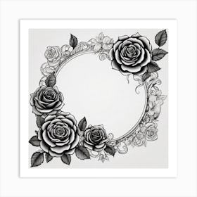 Roses In A Circle Art Print