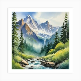 Mountain Stream Art Print