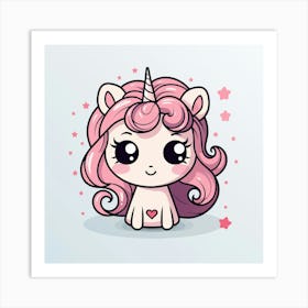 Cute Unicorn 292 Art Print