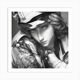 Portrait Of A Girl In A Hat Art Print