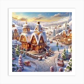 Christmas Village 12 Art Print