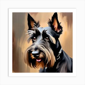 Scottie Schnauzer Art Print