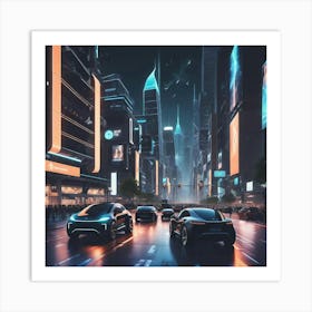 Futuristic City 3 Art Print