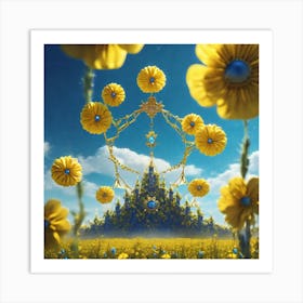 Yellow Flowers In The Sky Art Print