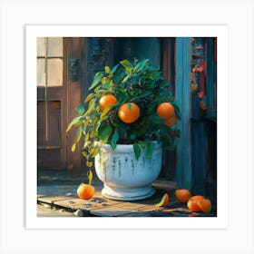 Oranges In A Pot 4 Art Print