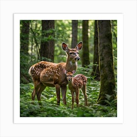 Fawn And Fawn Art Print