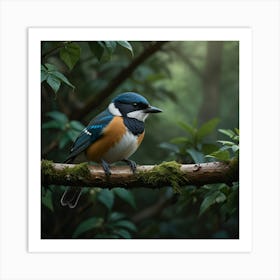 Kingfisher In The Forest Art Print