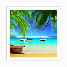 Tropical Beach 3 Art Print