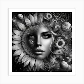 Stella And Sunflower Art Print