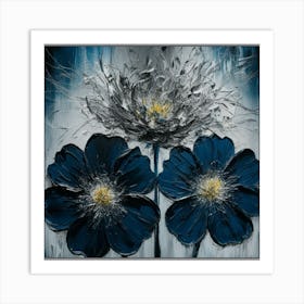 Blue Flowers 1 Art Print