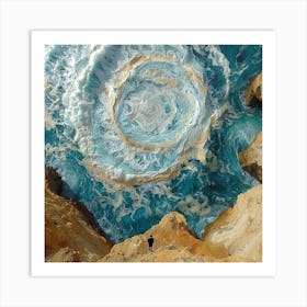 Spiral Ocean Wave Art Print