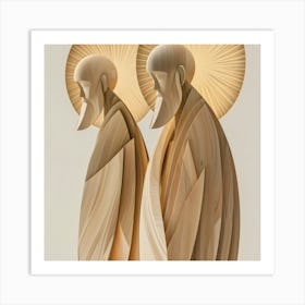 Jesus And St John Art Print