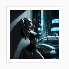 Futuristic Girl 4 Art Print