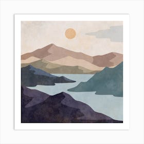 Landscape With Mountains 2 Art Print