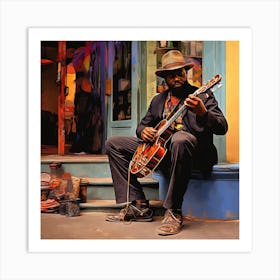 Man Playing Guitar Art Print