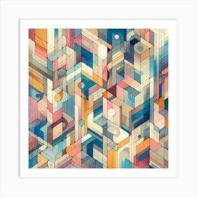 Abstract Geometric Pattern 56 Art Print