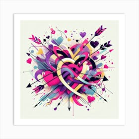 Abstract Heart Art Print